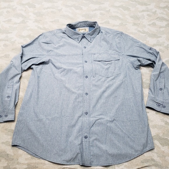 Duluth Pack Other - Duluth Trading Co Shirt Mens XL Blue Pockets Long Sleeve Button-Up